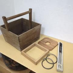 こみね　桑箱炭斗(くわはこすみとり）茶道具　木製　桑　火箸他いろいろ こみね様専用 桑箱炭斗(くわはこすみとり）茶道具 木製 桑 火箸他