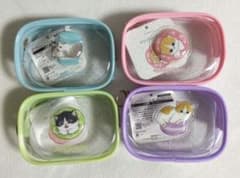 モフサンド　ぷっくりクリアミニポーチ 全4種セット　mofusand