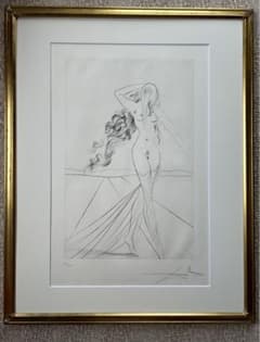 サルバドール・ダリ　エッチング　「ヴィーナス」　1974年作品　※証明書あり サルバドール・ダリ エッチング 「ヴィーナス」 1974年作品