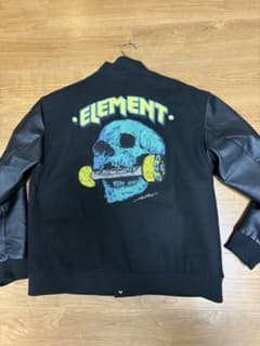 ELEMENT スタジャン スカル刺繍 ブラック メンズ M - メルカリ