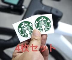 Starbucks ロゴステッカー 4枚セット - 4