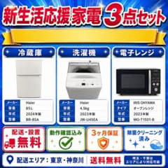 新生活応援 高年式 家電3点セット 冷蔵庫 洗濯機 電子レンジ 配送設置