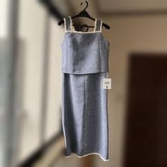 キャミセットアップデニム風 ロングタグ付きのサムネイル
