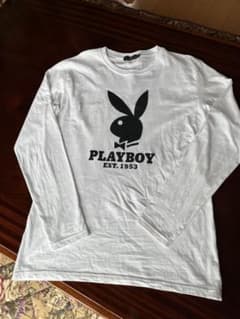 PLAYBOY ロングスリーブTシャツ LL ホワイト　バックプリント※お値下げのサムネイル