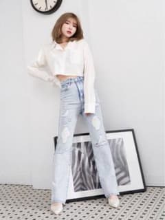 ダーリッチ セミフレアストレートデニムパンツのサムネイル