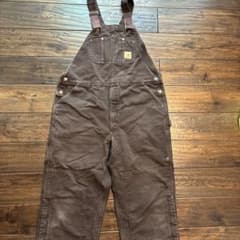 Carhartt カーハート オーバーオール ダークブラウン 42×34 USA - メルカリ