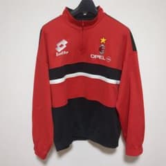90s ACミラン lotto ＯＰＥＬ ハーフジップ　当時物 90s ACミラン lotto OPEL ハーフジップ 当時物 - メルカリ