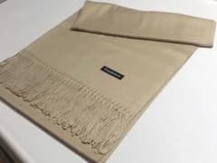【枚数限定セール】マフラー カシミア100% 【ライトベージュ 】のサムネイル
