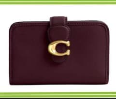 COACHコーチタビーワインレッドミディアム二つ折り財布 - メルカリ