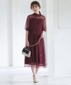 MAJESTIC LEGON キラキラビジューチュールワンピースのサムネイル