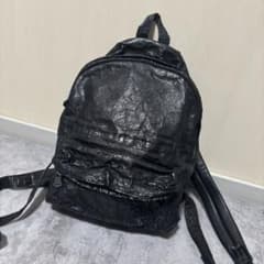 “Shinya Seki シンヤセキ　バックパック　黒　ブラック　アルミレザー
