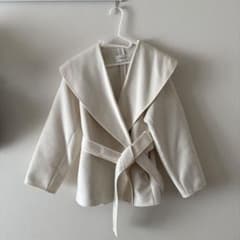 FRAY I.D フレイアイディー　ショールカラーショートリバーコート 白