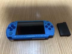 【値下依頼歓迎】PSP 3000本体　限定ブルー　ジャンク　バッテリー付のサムネイル