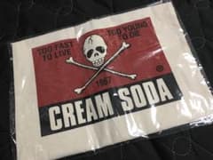 クリームソーダ　CS角ドクロトートバッグ　WHITE ピンクドラゴンのサムネイル