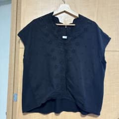 Samansa Mos2 blue 半袖ブラウス ブラックのサムネイル