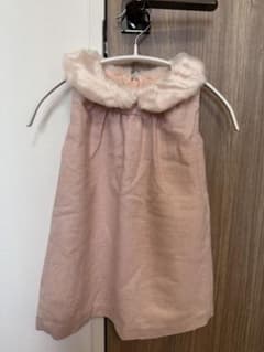 Chloe キッズ ワンピース ファー襟 ピンク 2のサムネイル