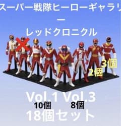 スーパー戦隊ヒーローギャラリーレッドクロニクルVol.1 Vol.3 合計18個