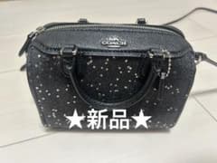 レア★新品未使用【COACH】ラメグリッター ブラック ショルダーバッグのサムネイル