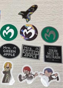 非売品Mrs. GREEN APPLEアクリルステッカー Mrs. GREEN APPLE◇ゼンジンフレークステッカー 10枚セット - メルカリ