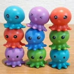 タコさん たくさん まとめ売り♪ カプセルトイ たこ ソフビ マスコット