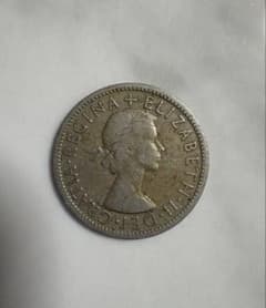 1953年 エリザベス女王 2シリング 銀製 英国 2シリング 1953年 エリザベス2世 銀貨 シルバーコイン - メルカリ