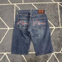 Evisu No.1 ハーフパンツ デニム 赤カモメ エヴィス エビス 34 - メルカリ