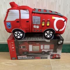 【即日発送】消防車 2点セット 特大サイズぬいぐるみ ラジコン