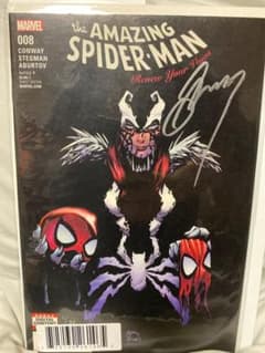작가친필 사인 첨부 AMAZING SPIDER-MAN #8 아메코미리후