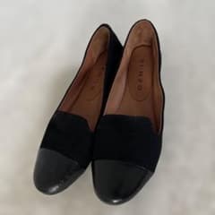 SURZO フラットパンプス　ブラック　23.5㎝