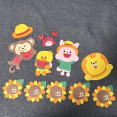 保育教材 壁面飾り 夏 動物 ひまわり セットのサムネイル