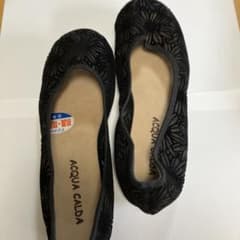 ACQUA CALDA 黒 レース フラットシューズ Sのサムネイル