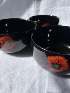 アンパンマンワールドさま　　KENZO 花柄漆器　3点セット　どんぶりのサムネイル