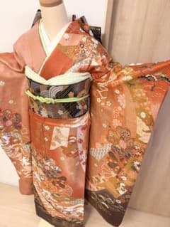 振袖フルセット 古典柄 熨斗 四季花 鶴 金彩MH26061103 - メルカリ