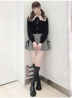 Ank Rouge スピンドルフレアスカパン 千鳥柄のサムネイル
