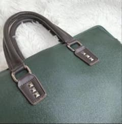 美品✨希少カラーLIBEROビジネスバッグブリーフケース イタリア 緑 