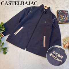 カステルバジャック バックプリント ブルゾン M ネイビー レトロ⁠ 激レア