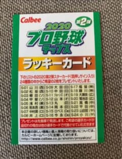 2020 カルビー プロ野球チップス 第2弾 ラッキーカードのサムネイル