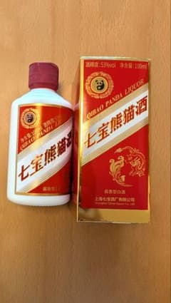 高級中国酒】七宝熊猫酒 (白酒) 100ml 53% - メルカリ