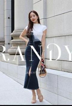 Randy デニム　サロペット Randy 【美品】完売品大人デニムサロペット - メルカリ