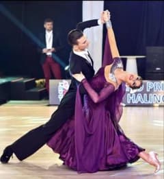 社交ダンス ドレス スタンダード 紫 試着のみ ほぼ未使用品 ストーン付き 明日削除予定】スタンダードドレス 紫/社交ダンス - メルカリ