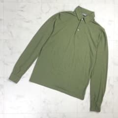 美品 ZANONE ポロシャツ 長袖 イタリア製 カーキ サイズ46*MD987