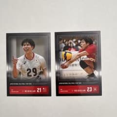 新井雄大 バレーボール日本代表 トレーディングカード 2枚セットのサムネイル
