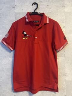 23区GOLF ミッキーマウス ポロシャツ レッド Mのサムネイル