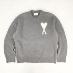 極美品✨Ami Paris アミパリス アルパカ混 セーター グレー XL - メルカリ