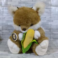 レトロ！☆コーンきつね☆ぬいぐるみ☆ OIKE☆約37cm☆日本製 - メルカリ