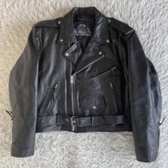 大きいサイズ2XL レザーキング　ダブルライダースジャケット キルティング　黒 大きいサイズ2XL レザーキング ダブルライダースジャケット
