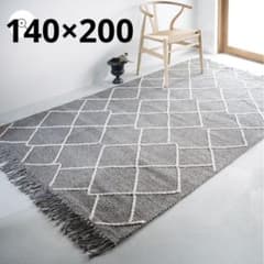インド製/ベニワレン ラグ 絨毯 カーペット 140×200 水洗い可能 - メルカリ