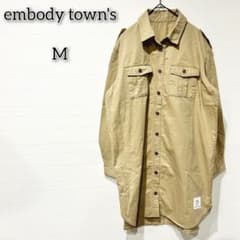 embody town's [M] 탑스 셔츠 깨끗하게 심플 무지