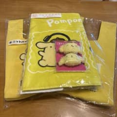 ポムポムプリン グッズセット ニットバッグ タオル ヘアゴムのサムネイル