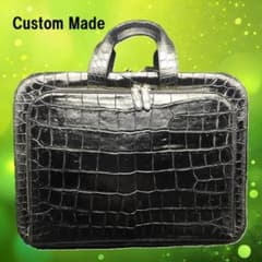 価格相談可 本物クロコ・受注生産品 シャム クロコダイル ビジネス 
